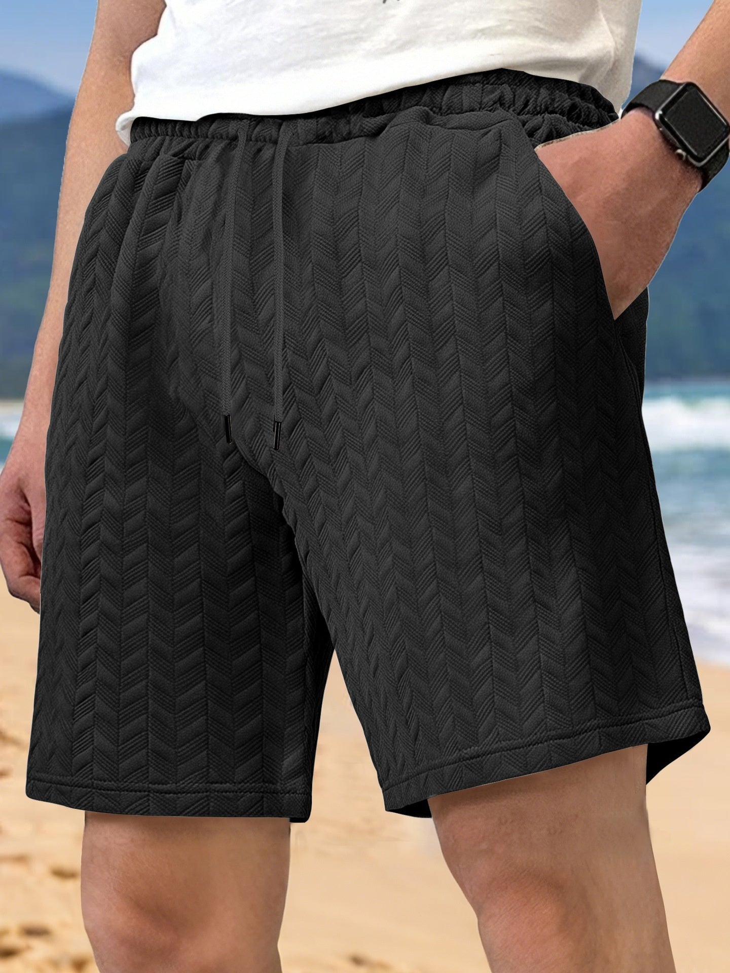 Tied-string Men's Casual Shorts Beach Pants