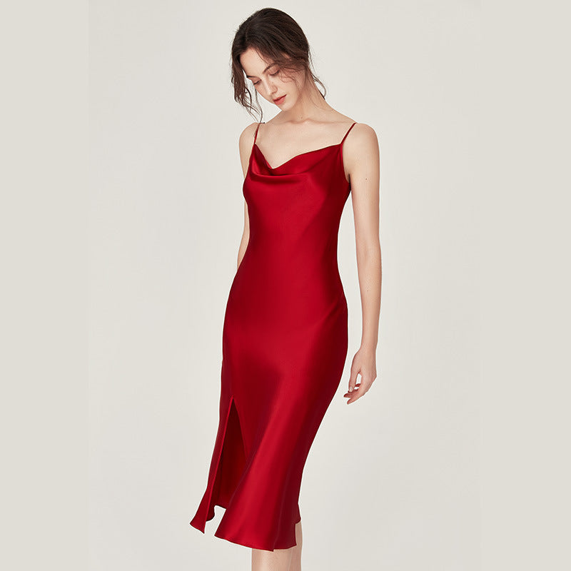 Women's Silk Slip Nightgown Long Style Pure And Alluring