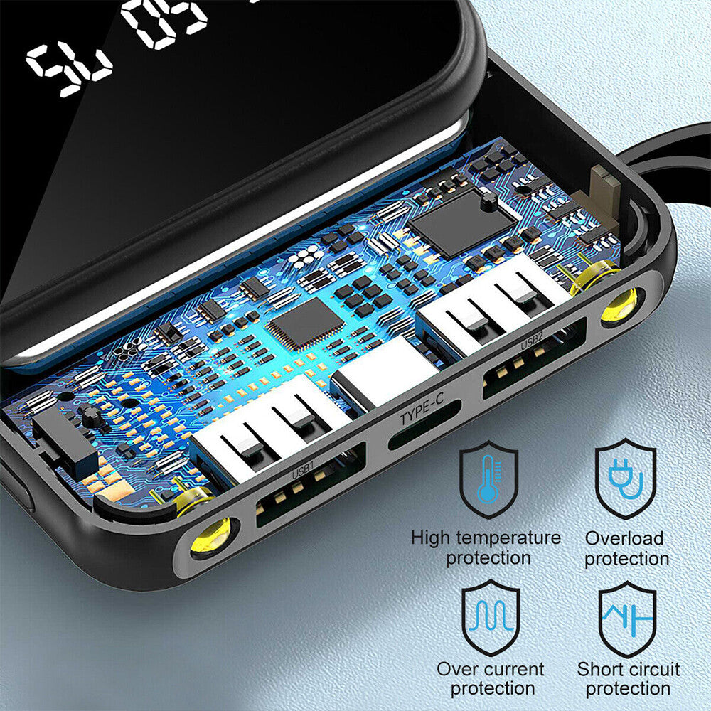 Power Bank 9000000mAh Fast Charger Pack USB External Battery For Mobile Phone UK