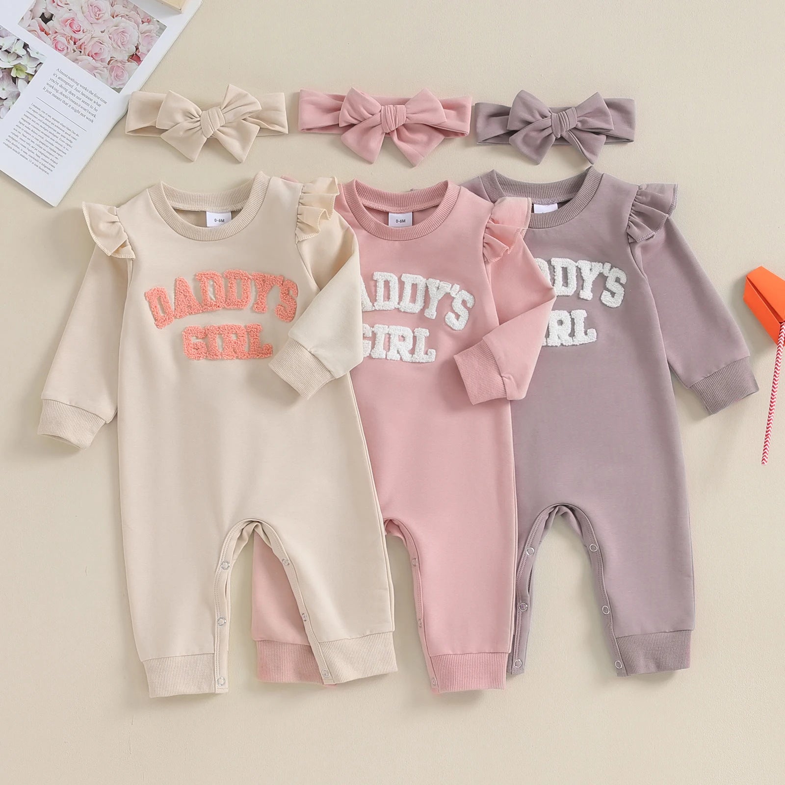 Cute And Soft Floral Crawling And Growing Romper