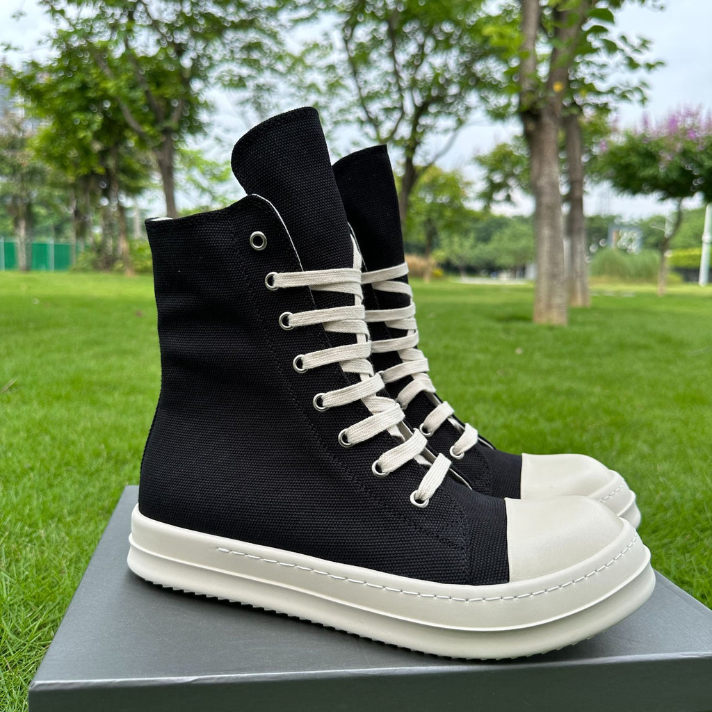 High-top Trendy Brand EuropeanAmerican-style Plus-size Thick-soled Black Unisex Summer Versatile Fashion Shoes