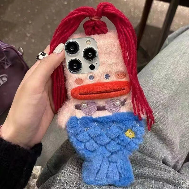 Cute Cartoon Plush Mermaid Phone Case