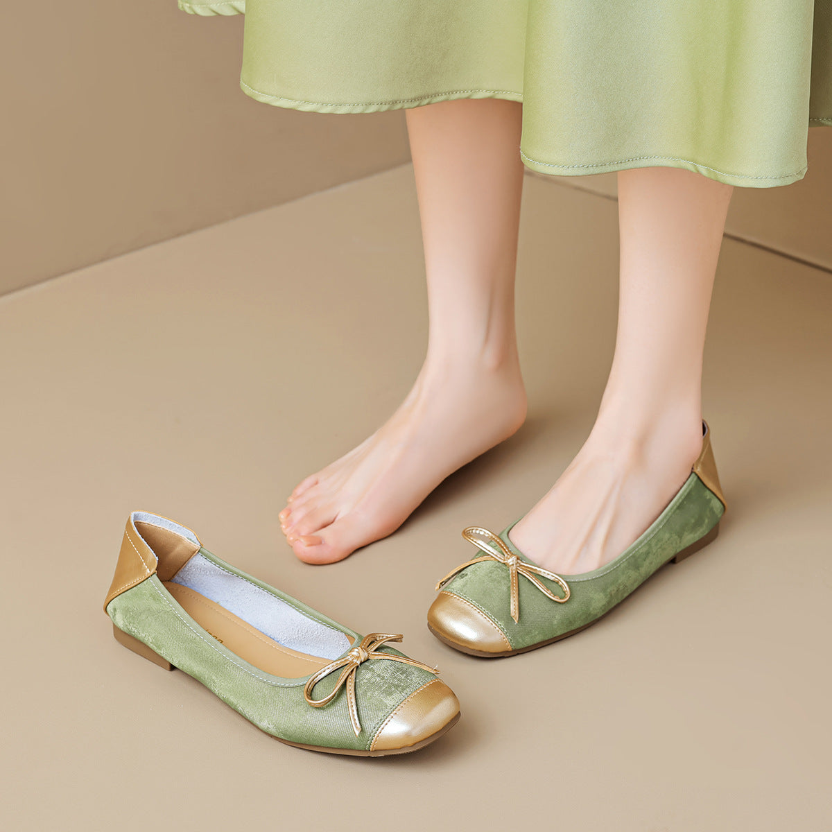 Women's Soft-soled Low-cut Bow-tie Flat Shoes