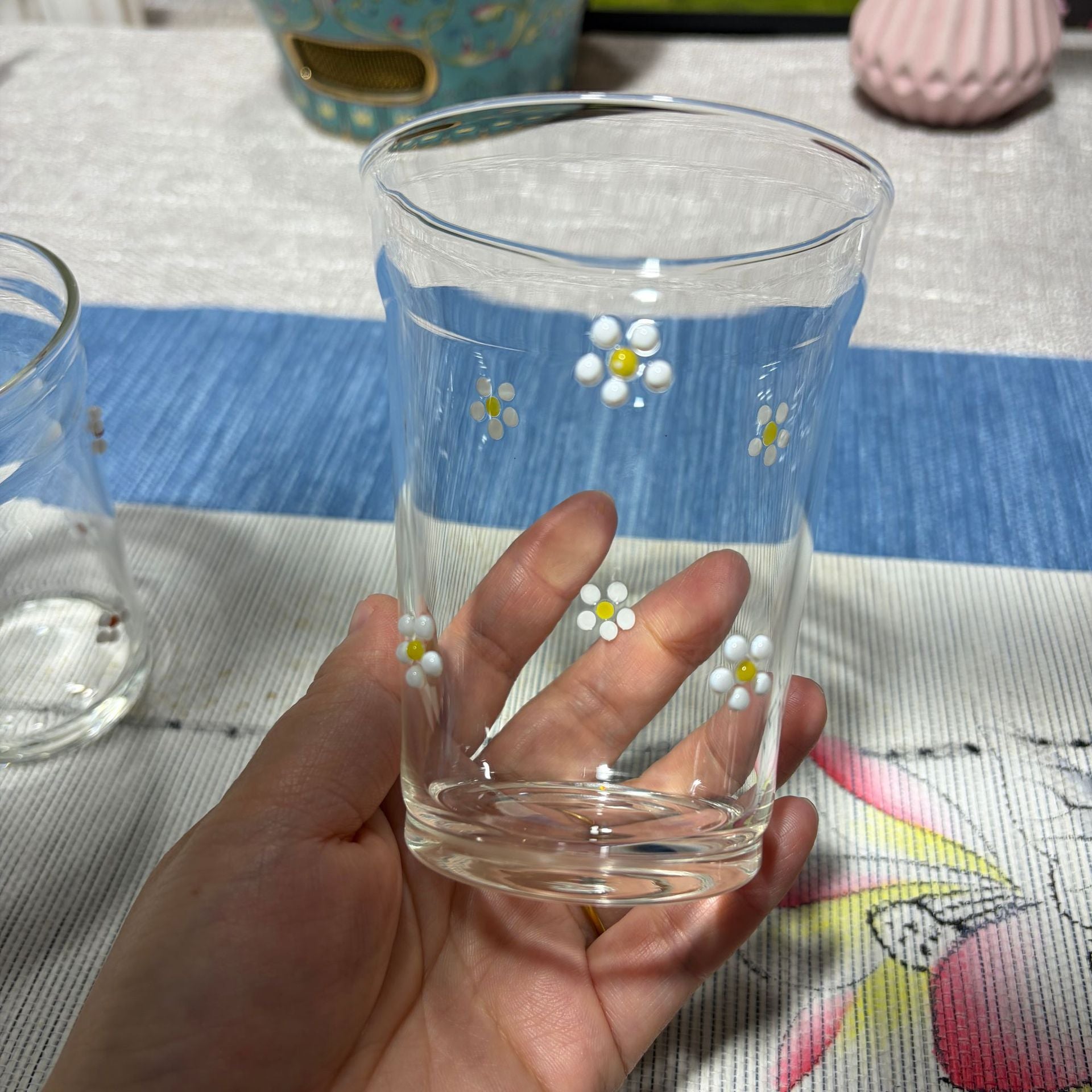 Relief 3D Home Breakfast High Borosilicate Glass Water Cup
