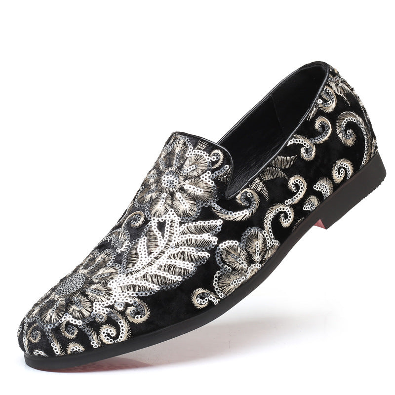 Plus-size Men's Casual Fashion Sequin Dress Shoes