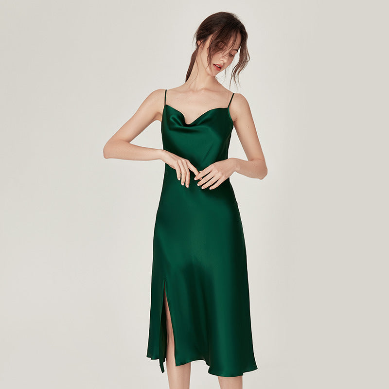 Women's Silk Slip Nightgown Long Style Pure And Alluring