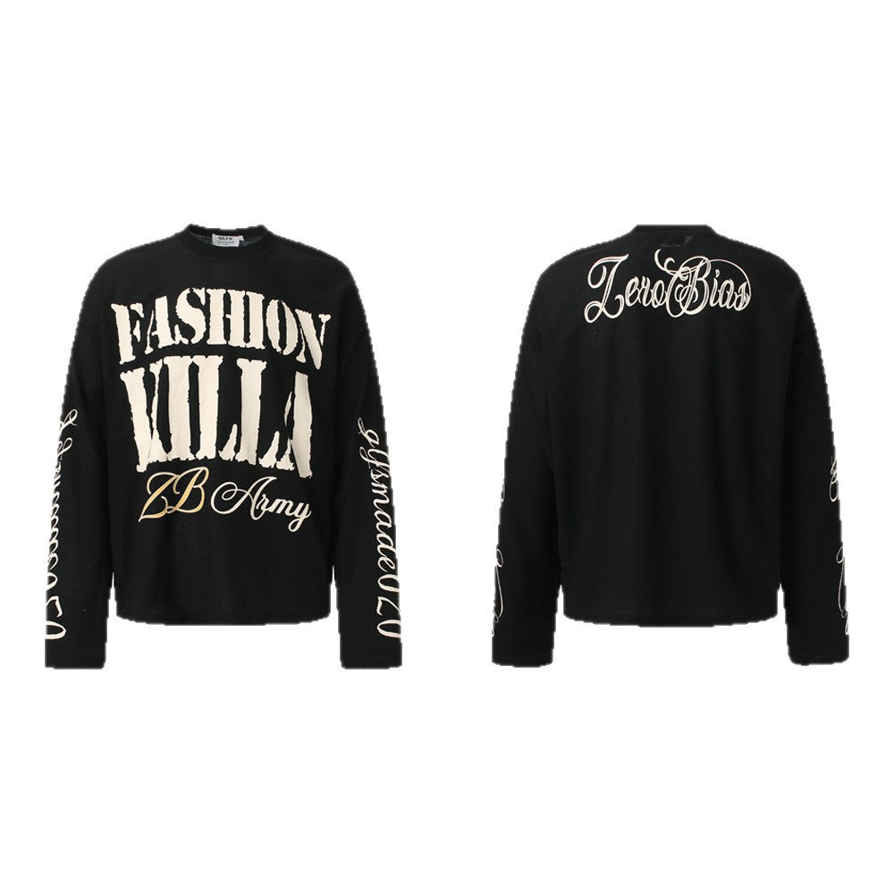 Gothic-style Streetwear Mens Long-sleeve Hooded Sweatshirt