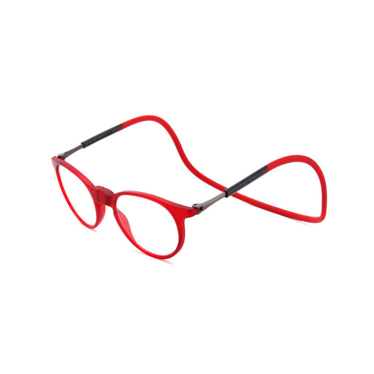 Foldable Magnetic-Attachment Neck-Hanging Reading Glasses With Blue-Light Blocking Portable