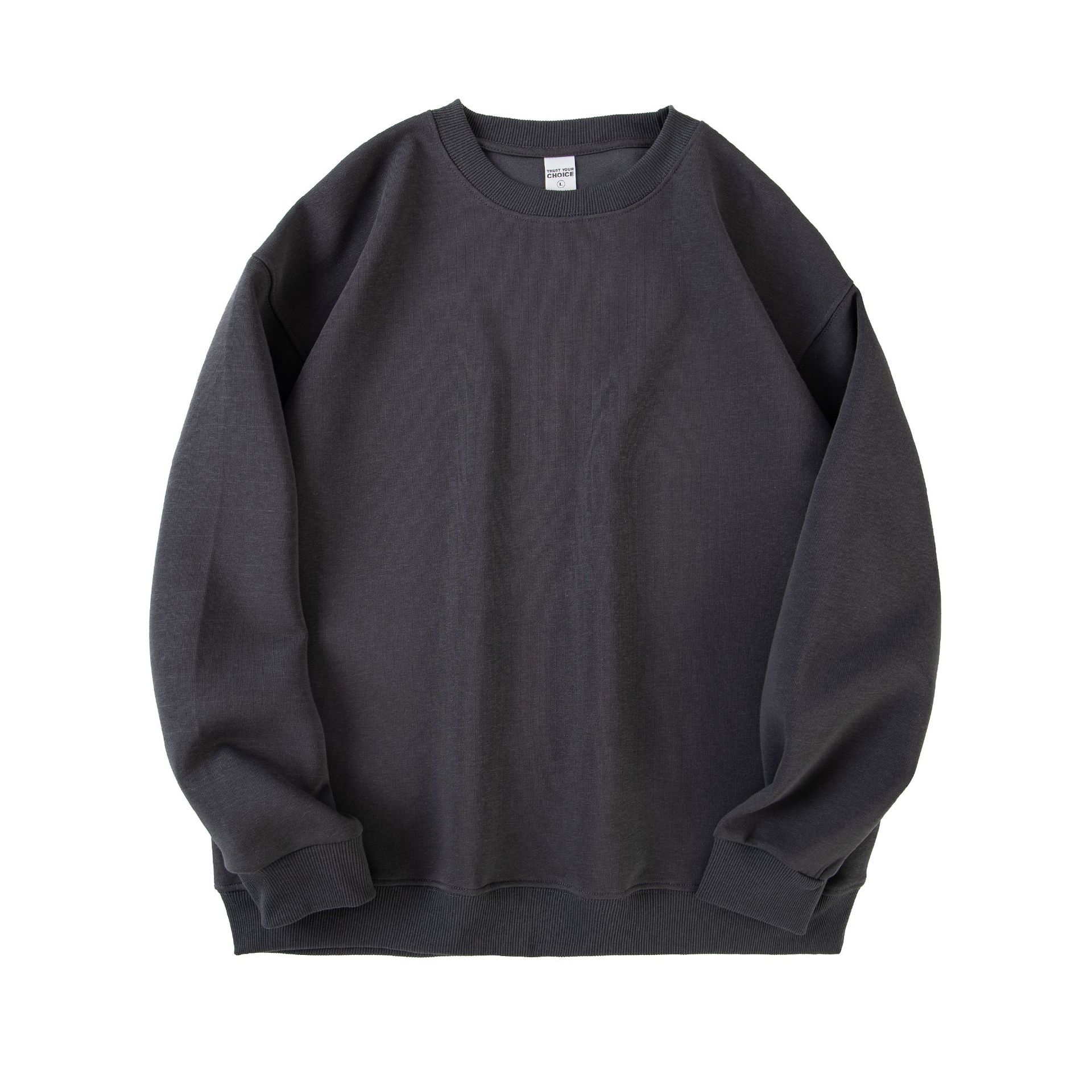 Men's Pure Cotton Composite Long-Sleeve Drop-Shoulder Hoodie