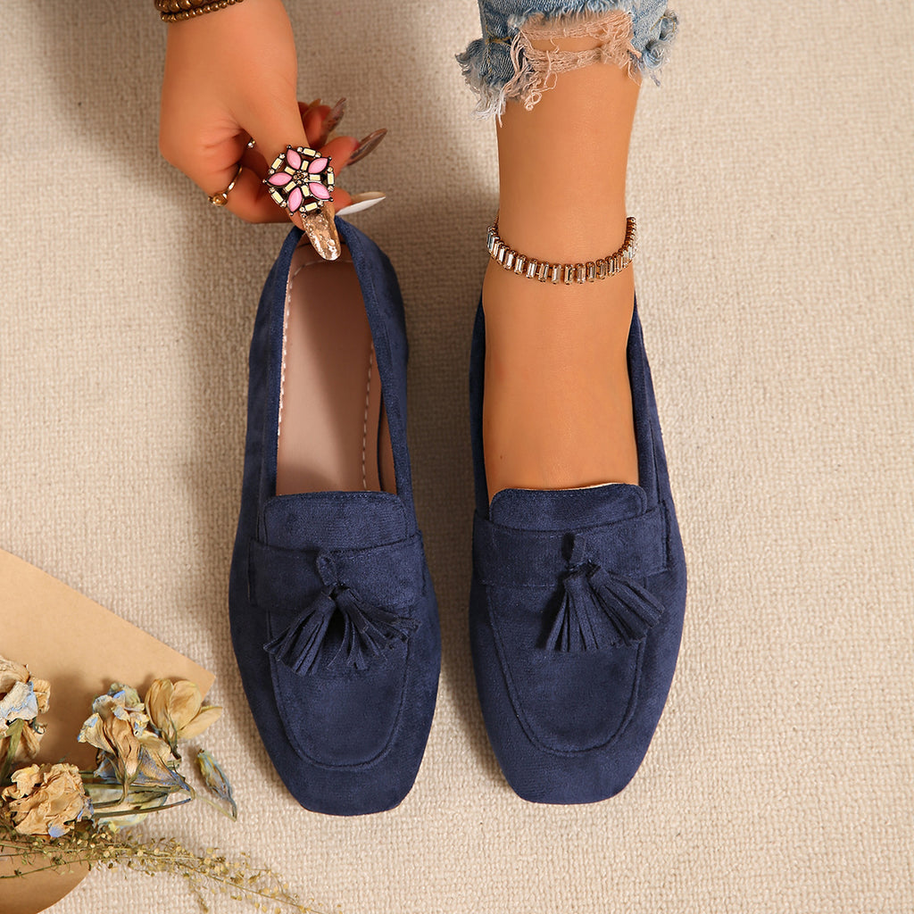 SpringAutumn Square Toe Slip On Casual Loafer Shoes
