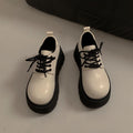 Women's Thick-Soled Retro British-Style Lace-Up Casual Shoes