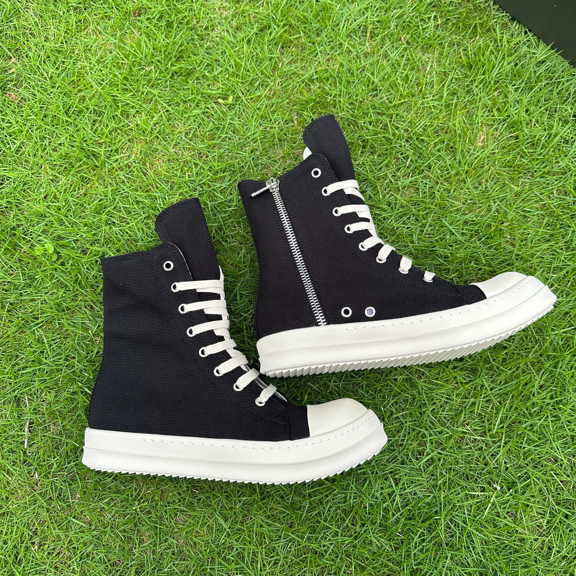 High-top Trendy Brand EuropeanAmerican-style Plus-size Thick-soled Black Unisex Summer Versatile Fashion Shoes