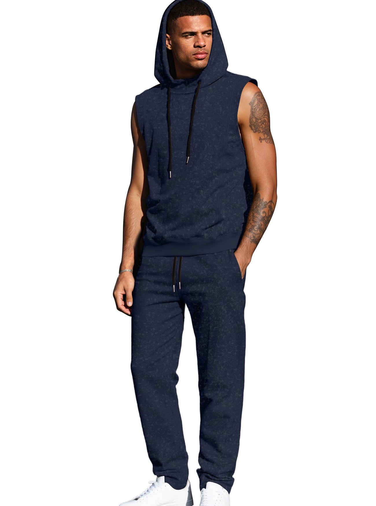 Aged-style Streetwear Casual Sporty Sweatshirt And Pants Set