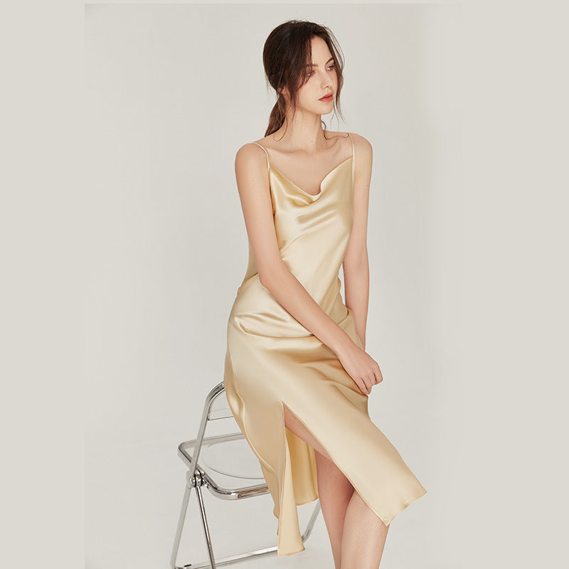 Women's Silk Slip Nightgown Long Style Pure And Alluring