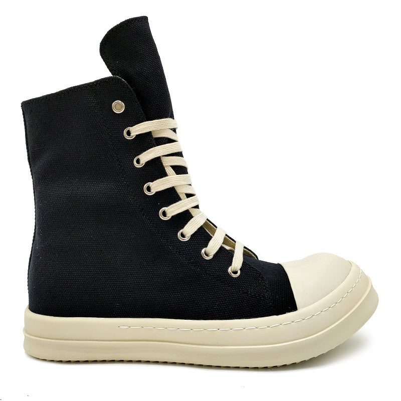 High-top Trendy Brand EuropeanAmerican-style Plus-size Thick-soled Black Unisex Summer Versatile Fashion Shoes