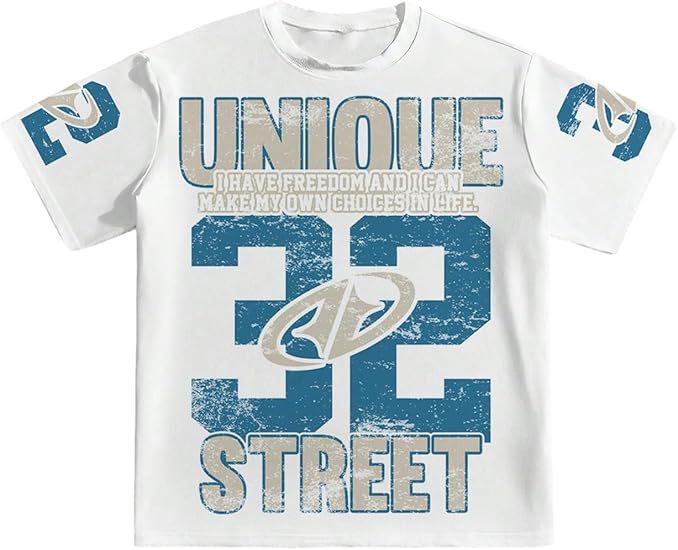 American-style Retro Fashion 3D Digital Print American Top