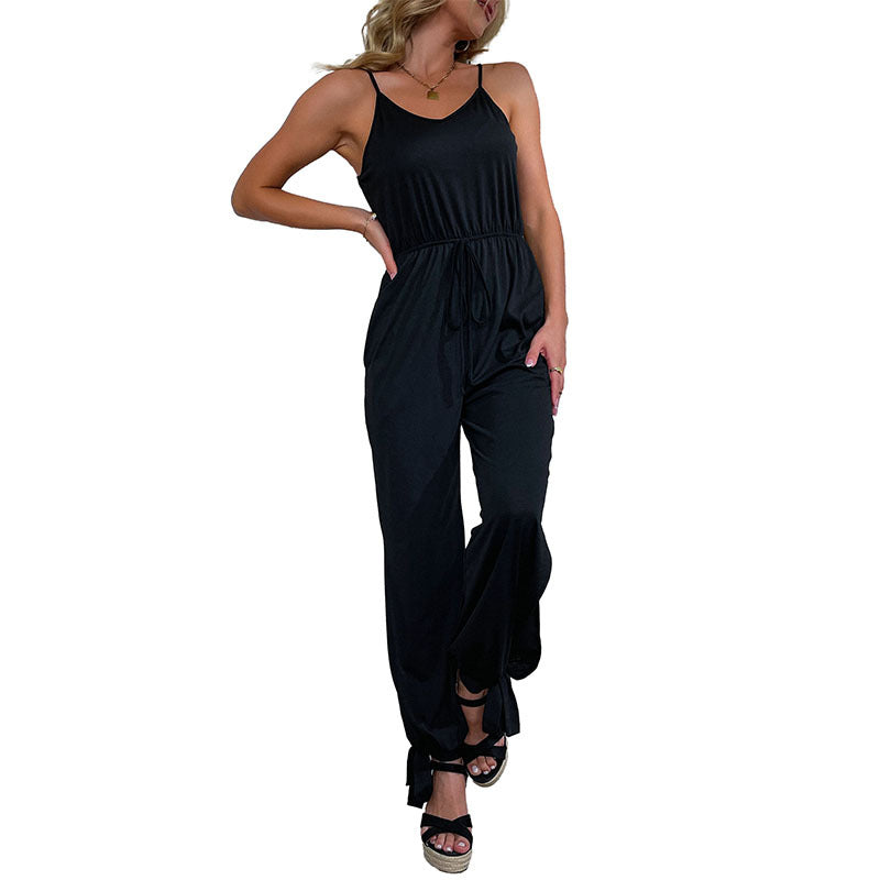 Women's Strappy Hollow-Out Jumpsuit