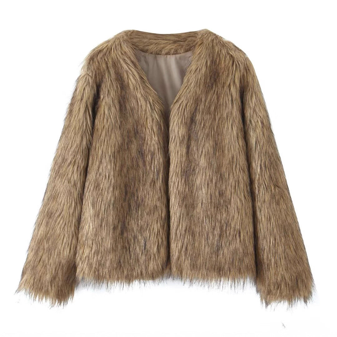 Women's Simple Fur Coat Jacket