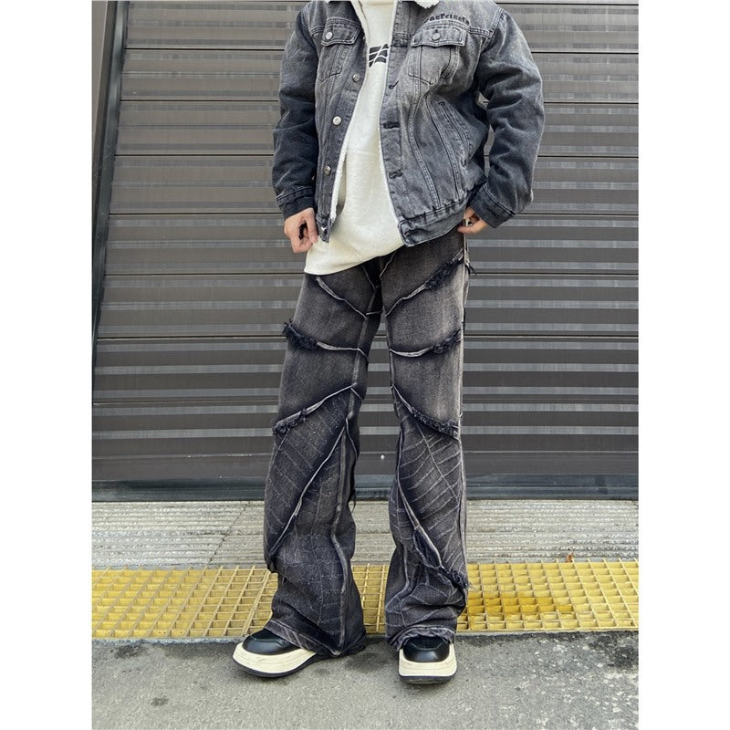 American High-Street RO-Style Heavy-Duty Destroyed Jeans For Men