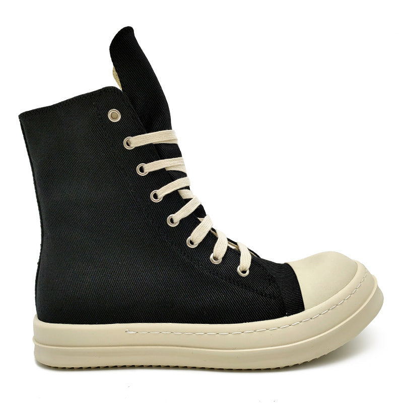 High-top Trendy Brand EuropeanAmerican-style Plus-size Thick-soled Black Unisex Summer Versatile Fashion Shoes