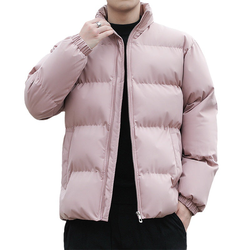 Men's Stand Collar Casual Padded Loose Warm Coat