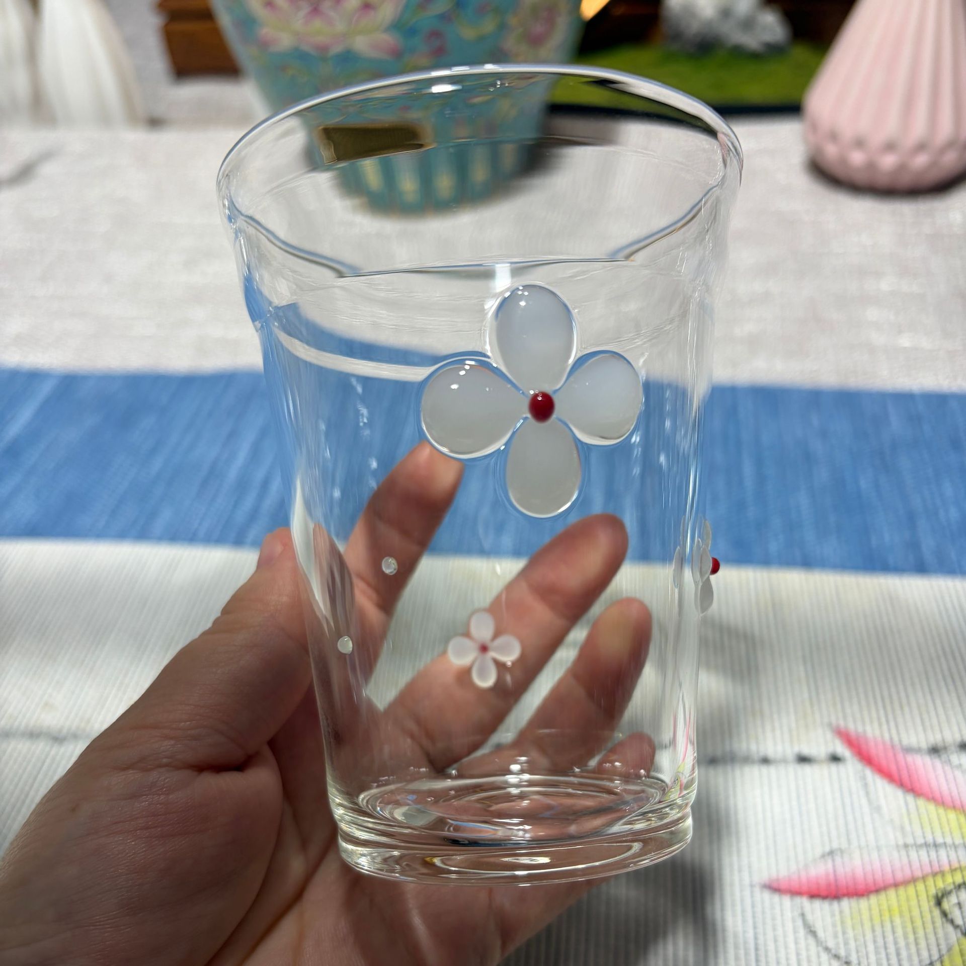 Relief 3D Home Breakfast High Borosilicate Glass Water Cup