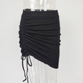 Women's Drawstring Irregular Tight-fitting Short Skirt