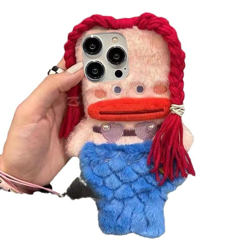 Cute Cartoon Plush Mermaid Phone Case