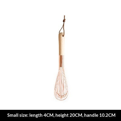 Kitchen Household Stainless Steel Solid Wood Handle Manual Mixer