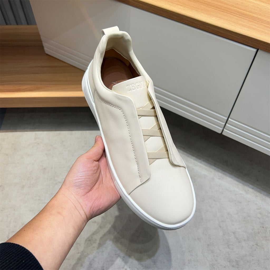Men's Fashionable Business Genuine Leather Casual Sneakers