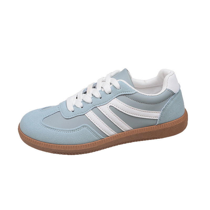 European And American Retro Color-Block Flat Shoes For Women