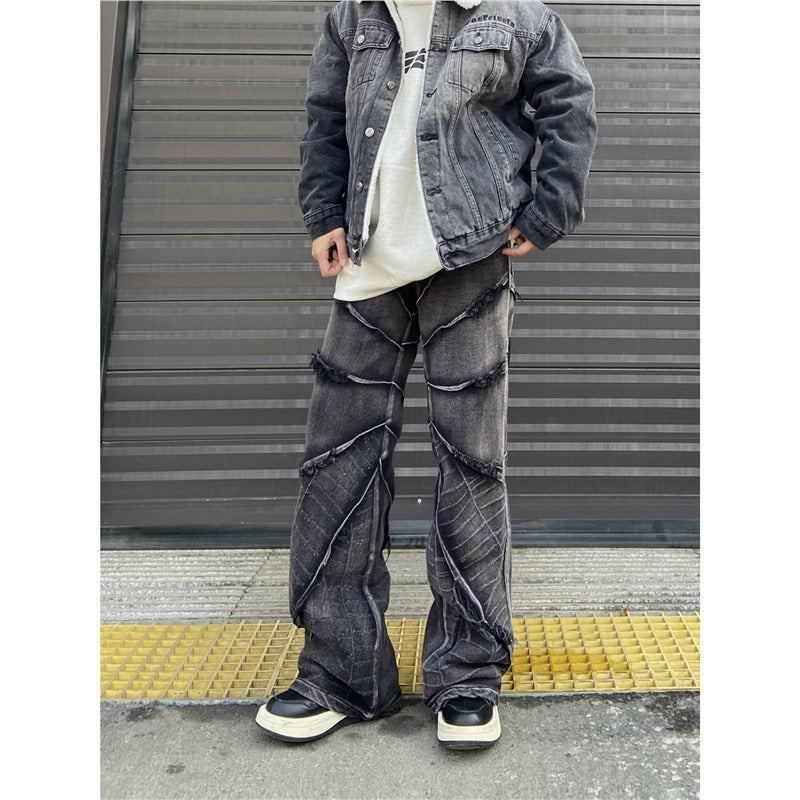 American High-Street RO-Style Heavy-Duty Destroyed Jeans For Men