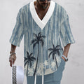 Men's Casual V-Neck Fashionable Printed Set