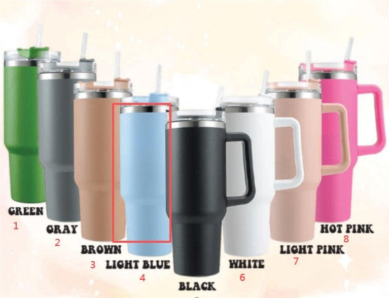 40oz Large Ice Cup Printing Handle Coffee Cup 1200ml