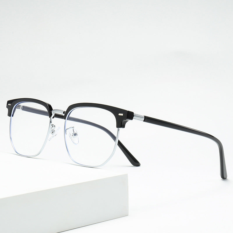 Men's Semi-frame Blue-light-blocking Glasses