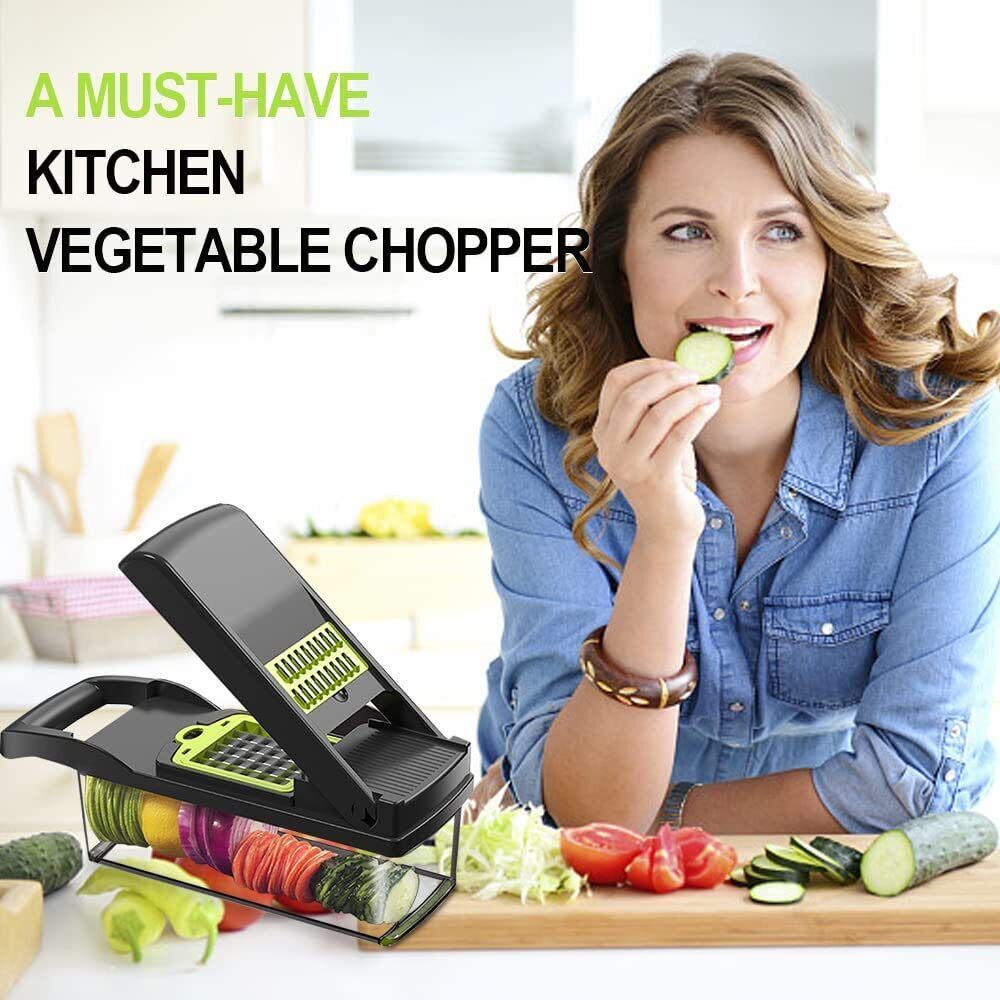 16 In 1 Vegetable Chopper, Salad Fruit Vegetable Food Chopper Slicer Peeler
