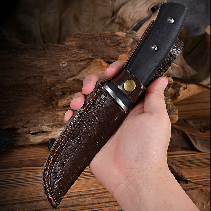Compact Outdoor Tactical Survival Knife One-piece Blade