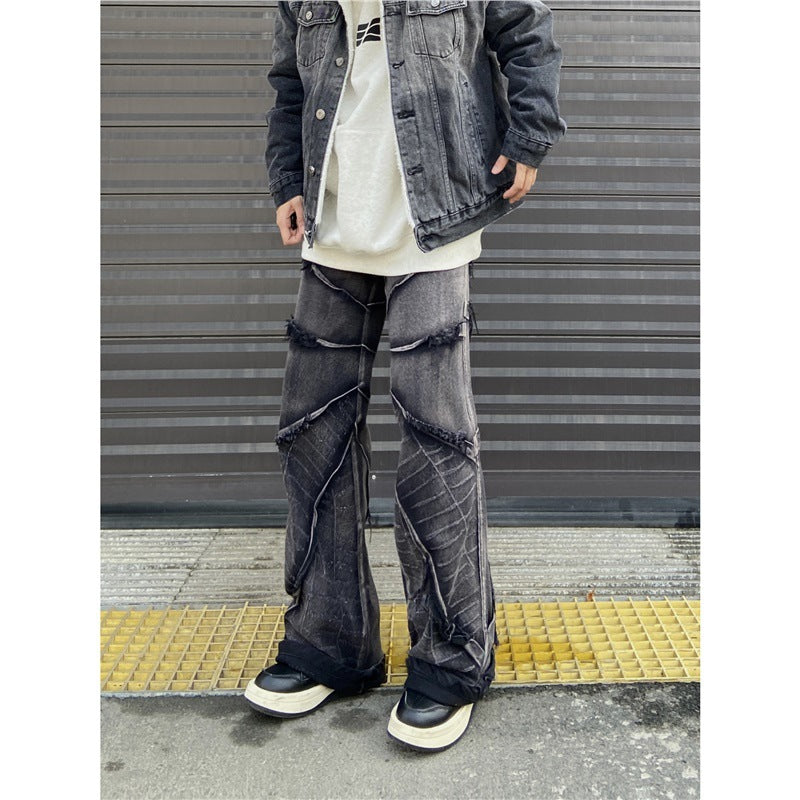 American High-Street RO-Style Heavy-Duty Destroyed Jeans For Men