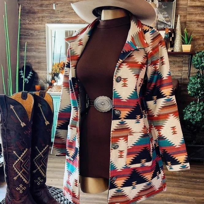 Long-sleeve Cardigan With A Digital Print For Girls