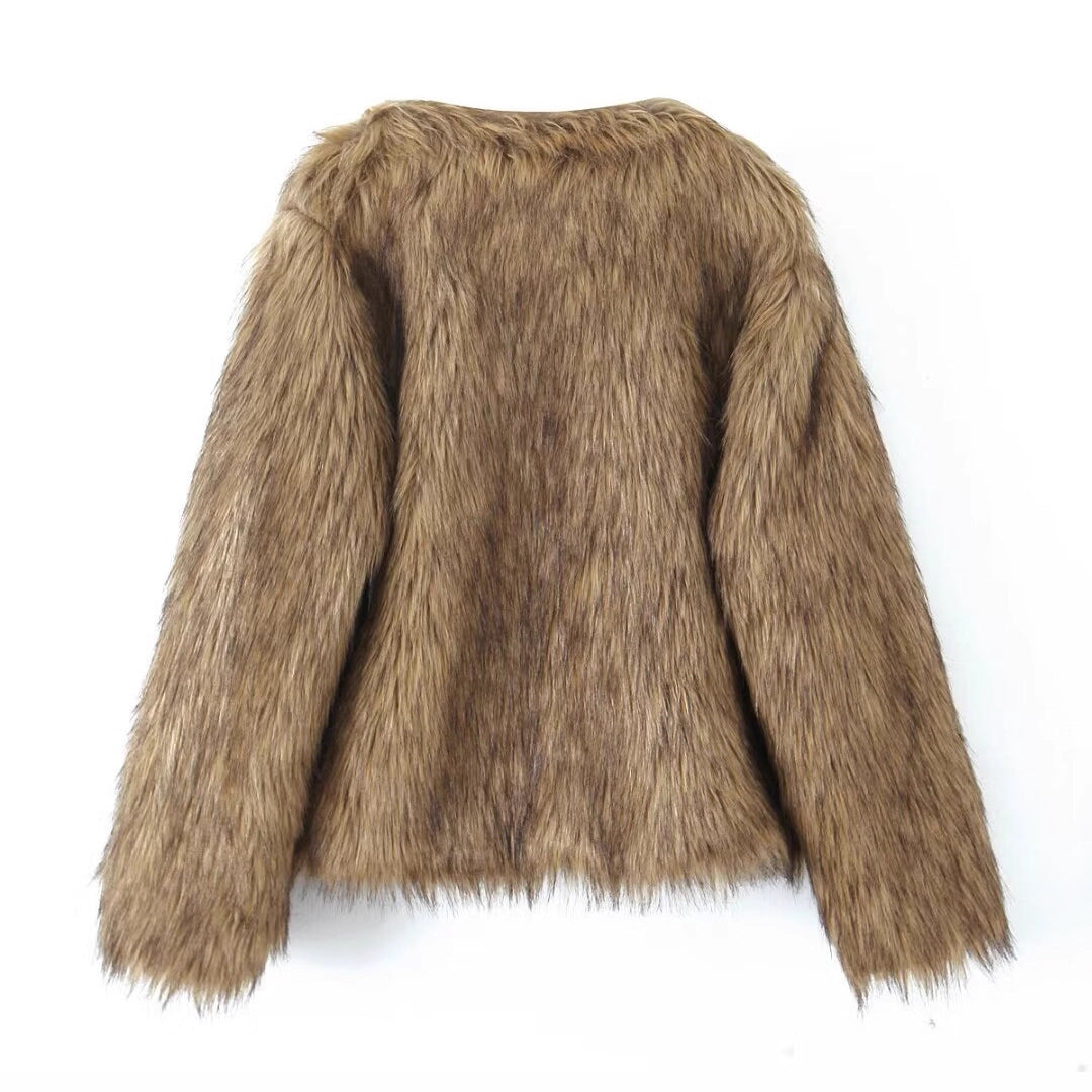 Women's Simple Fur Coat Jacket
