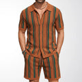 Men's Casual Short-Sleeve Knitted Two-Piece Set
