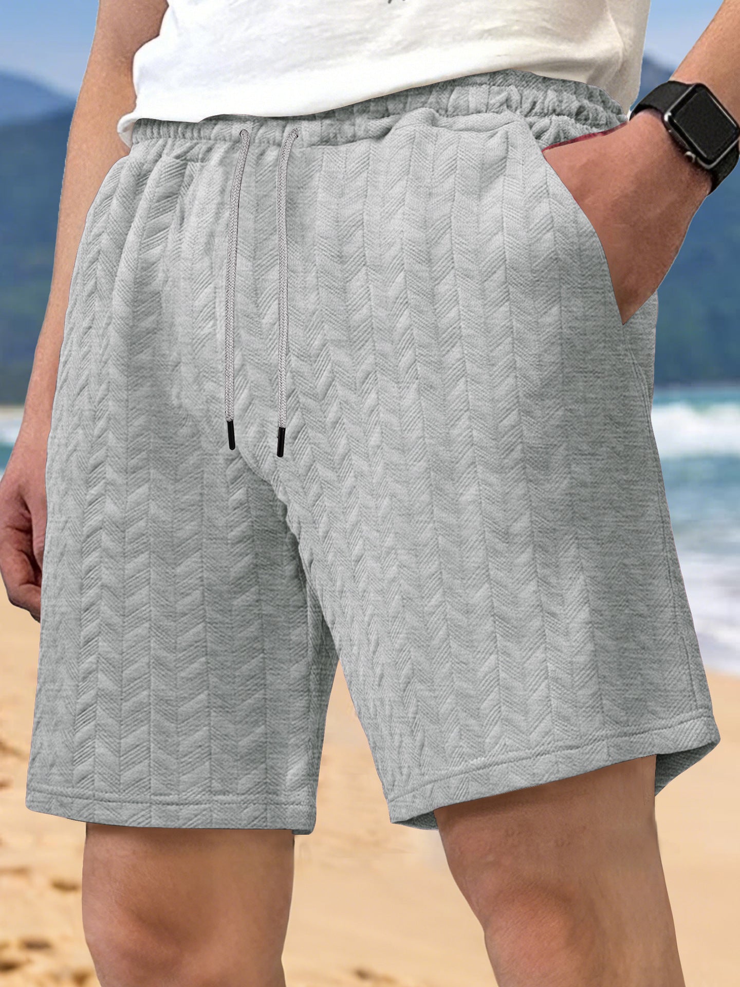 Tied-string Men's Casual Shorts Beach Pants