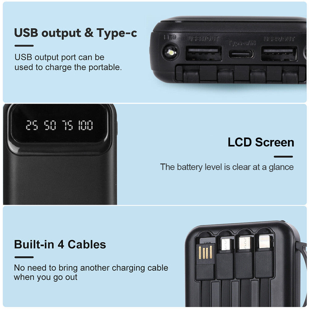 Power Bank 9000000mAh Fast Charger Pack USB External Battery For Mobile Phone UK