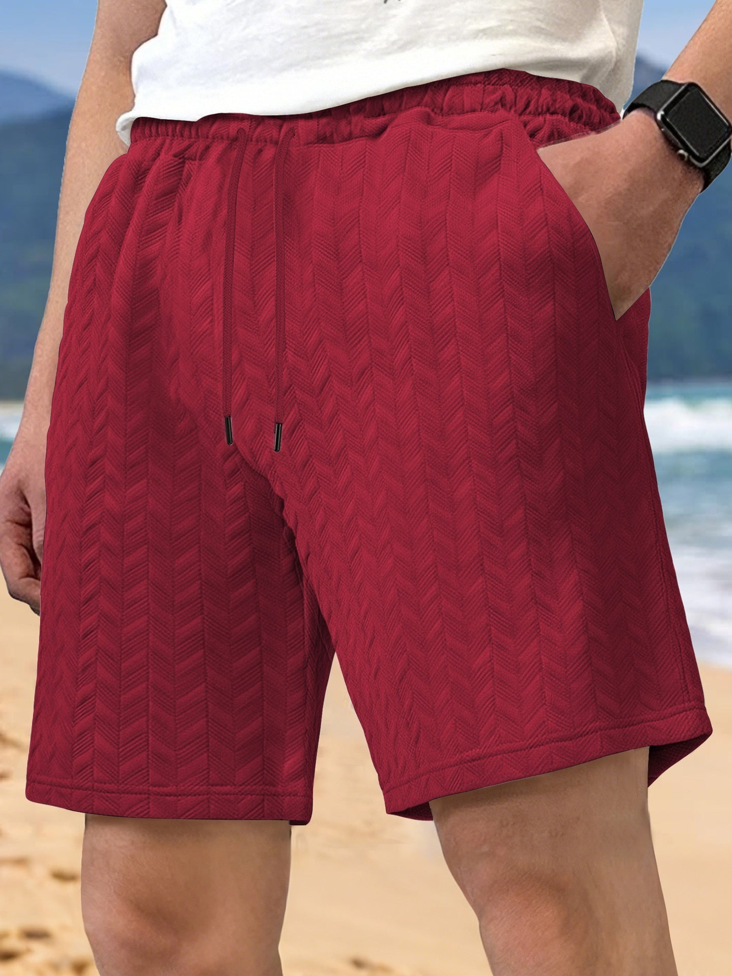 Tied-string Men's Casual Shorts Beach Pants