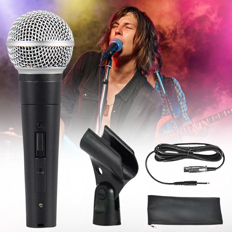 For Shure SM58 Dynamic Vocal Microphone Wired Mic With OnOffWith Cable