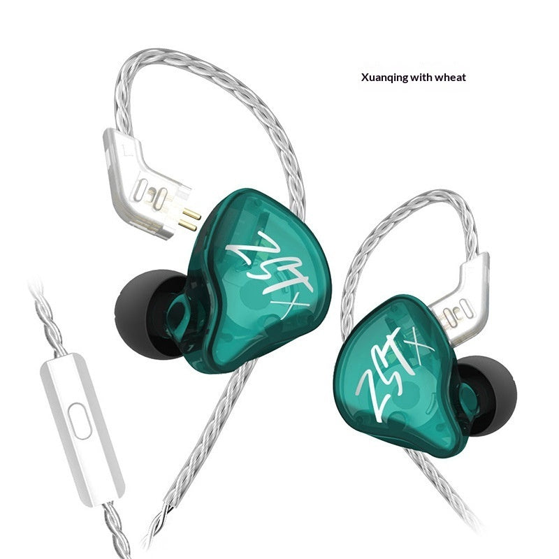 Hybrid Dynamicbalanced Armature In-ear Noise-canceling Music Headphones With Microphone