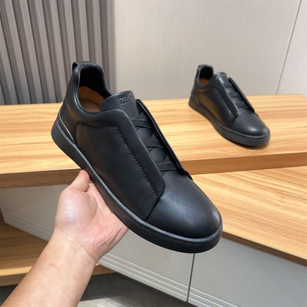 Men's Fashionable Business Genuine Leather Casual Sneakers