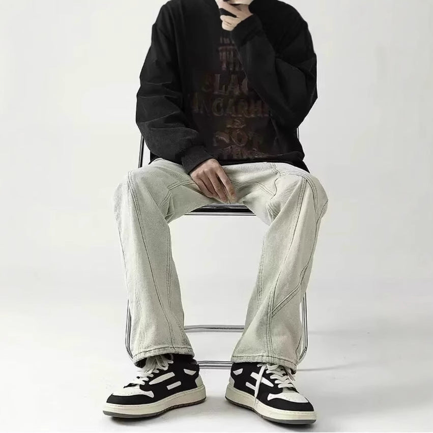 Designer-style Niche Slightly Flared Jeans