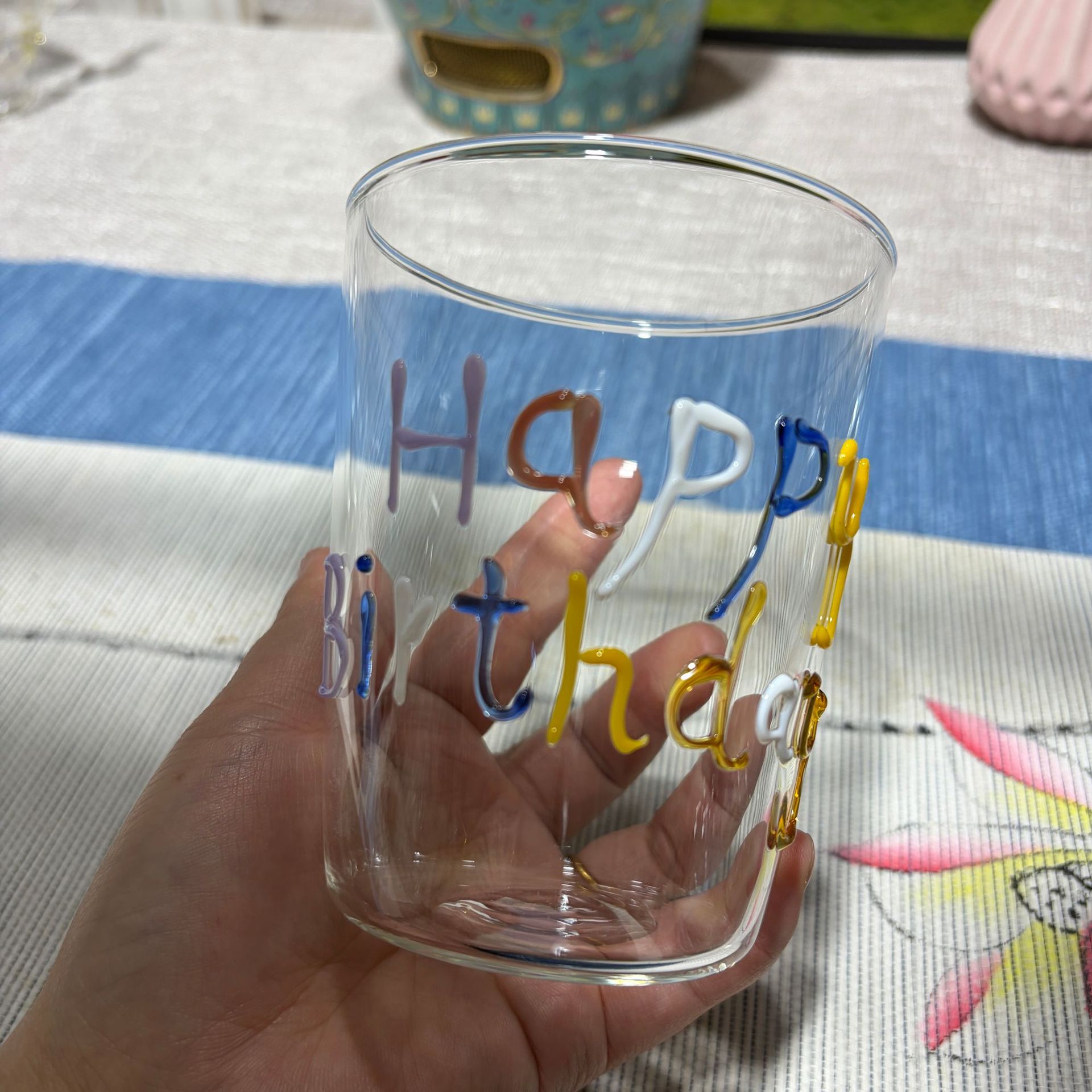 Relief 3D Home Breakfast High Borosilicate Glass Water Cup