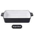 Cast Iron Enameled Uncoated Rectangular Baking Pan With Two Handles